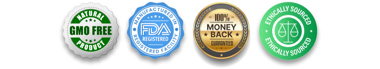 Certifications including GMP Certified, Made in the USA, and All Natural